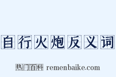 自行火炮反义词是什么意思的图片